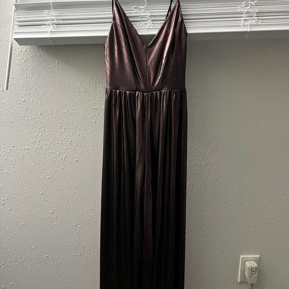 Elegant Brown Sleeveless Dress